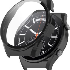 Paquete de 2 Senter – Carcasa integrada de vidrio templado para xiaomi Watch S1 Smartwatch, carcasa rÃgida de policarbonato ultrafina para xiaomi Paquete de 2 Senter – Carcasa integrada de vidrio templado para xiaomi Watch S1 Smartwatch, carcasa rÃgida de policarbonato ultrafina para xiaomi