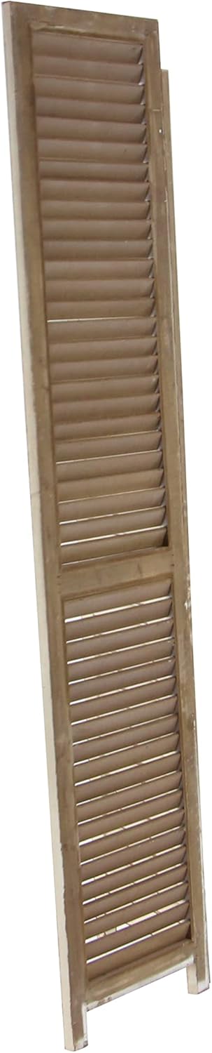 Biombo de 3 paneles, de madera, de la marca Deco 79., Madera, Negro, talla única
