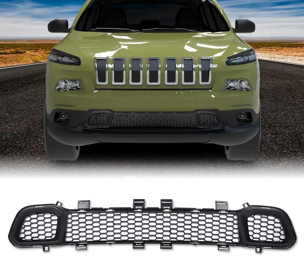 Parachoques delantero inferior compatible con Jeep Cherokee North 2014-2016 2018apto para Jeep Cherokee Overland 2016-2018apto para Jeep Cherokee