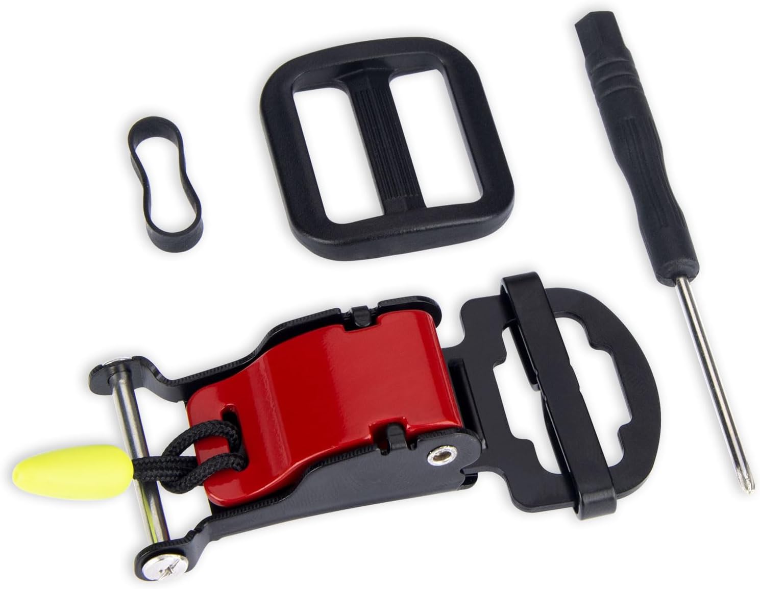 Kit de hebilla de liberación rápida para casco, adaptador de casco de trinquete de acero inoxidable para correa de barbilla de hasta 1 pulgada,