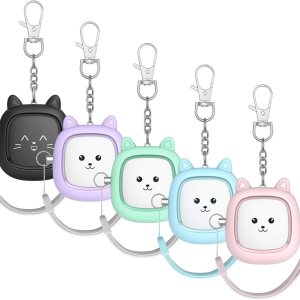 Alarma personal de sonido seguro, paquete de 5 llaves de alarma de seguridad de autodefensa de emergencia de 130 dB con luz LED, sirena de seguridad Alarma personal de sonido seguro, paquete de 5 llaves de alarma de seguridad de autodefensa de emergencia de 130 dB con luz LED, sirena de seguridad