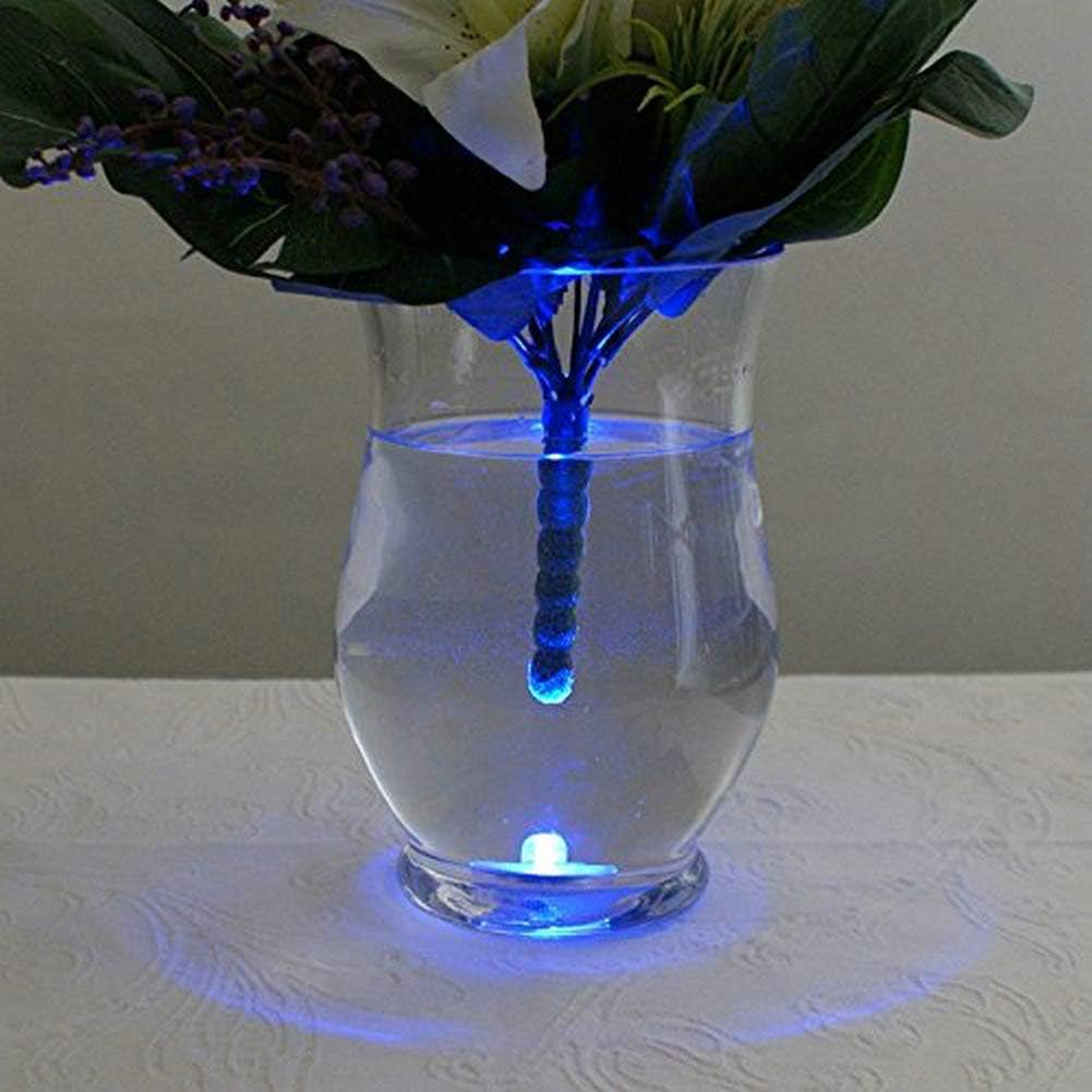 Luz LED brillante sin llama, funciona con pilas, vela de té sumergible impermeable, decoración de jarrón bajo el agua para fiestas y bodas, paquete