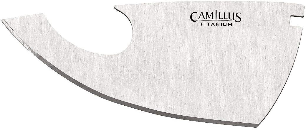 Camillus TigerSharp – Cuchillas de repuesto de cuchillo de titanio unido, paquete de 4, lisas