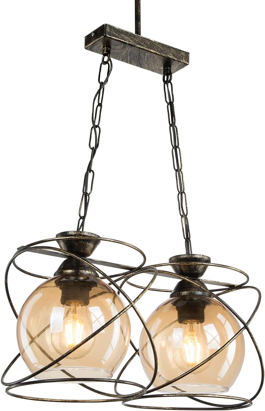 Paquete de 3 cubiertas de pantalla de vidrio ámbar transparente de repuesto para accesorios de iluminación, pantalla redonda de globo de 5.9