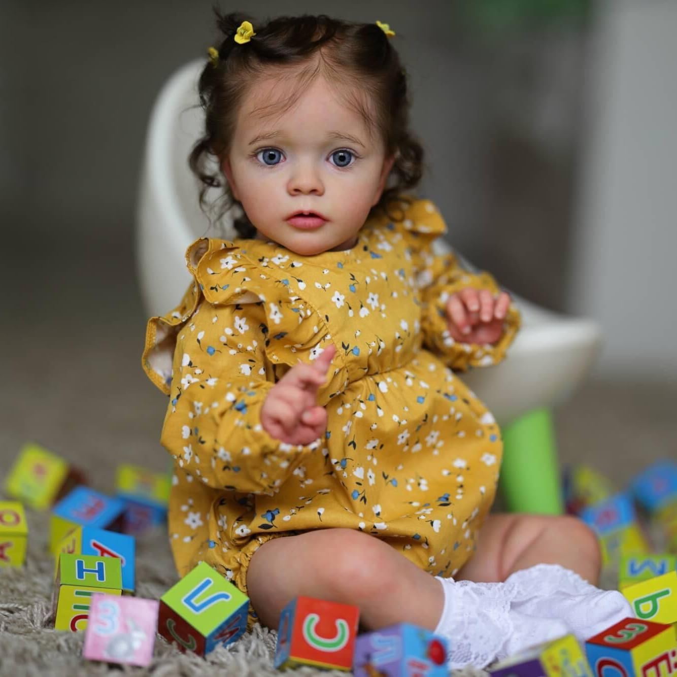 Zero Pam Muñecas de bebé Reborn realistas de 24 pulgadas, muñecas Reborn de niña pequeña con peso 3D de piel real, muñeca de bebé realista que se