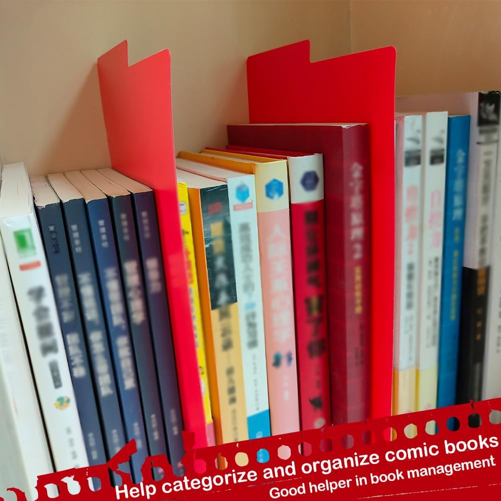 Separador de tarjetas esmerilado para cómics con pestañas, separadores de estantes para libros cortos o largos, cajas de almacenamiento de cómics,