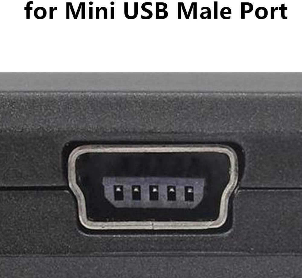 Adaptador universal de cargador de coche de 5 pines Mini USB 4M DC 1A Fuente de alimentación para GPS Navegación Dash Cam (13.1 ft13 pies)