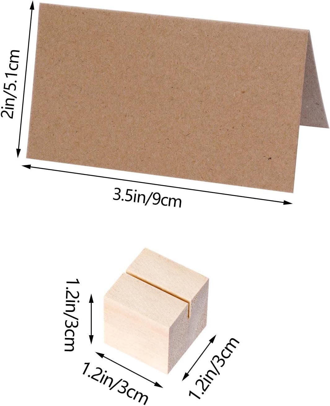 mifengda 20 soportes de madera para tarjetas de lugar, soportes para números de mesa, soportes pequeños para letreros de mesa, soporte para tarjetas