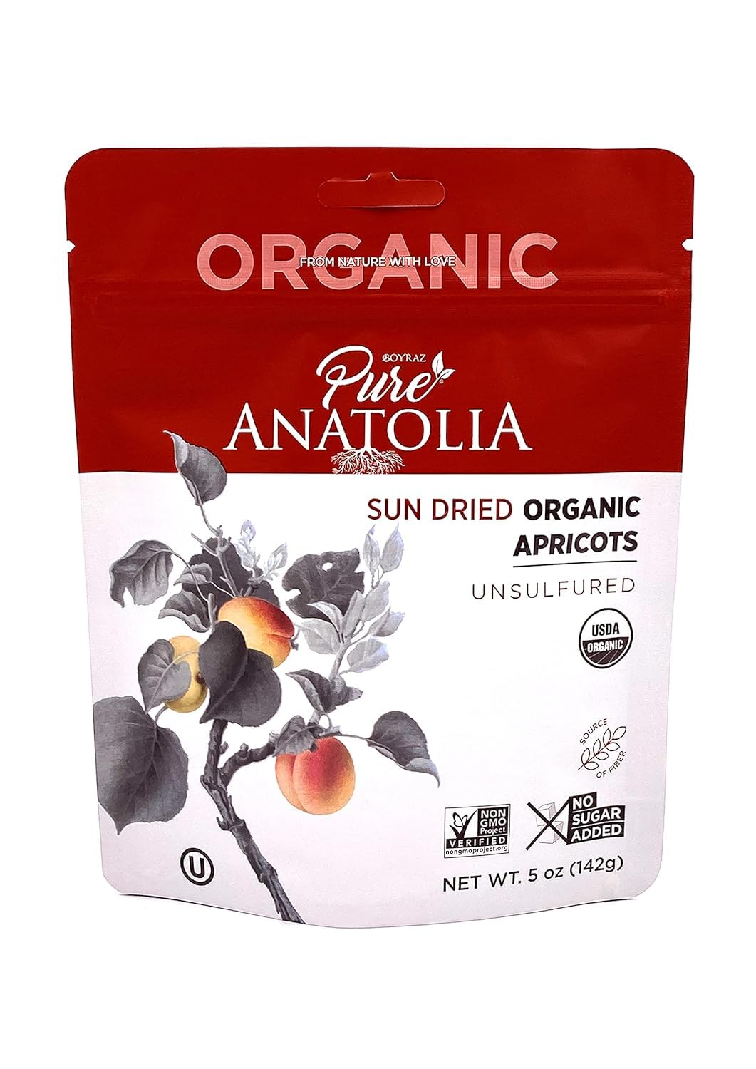 %100 Surtido de frutas secas orgánicas, higos, albaricoques, moras, paquete de 3  Sin azúcares añadidos, azufres ni conservantes  Sin OMG, vegano,