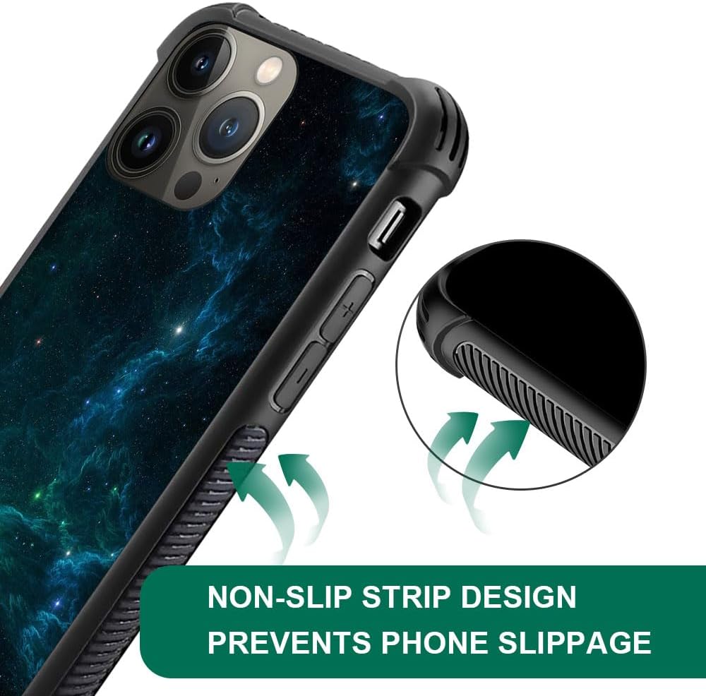 CARLOCA Funda compatible con iPhone 15, increíble diseño de luz espacial nebulosa para iPhone 15, ultra protección, a prueba de golpes, de silicona