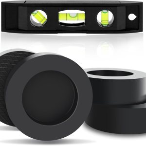 Almohadillas antivibración juego de 4 con nivelador, almohadillas universales para lavadora y secadora, reducen el ruido, evitan la vibración y Almohadillas antivibración juego de 4 con nivelador, almohadillas universales para lavadora y secadora, reducen el ruido, evitan la vibración y