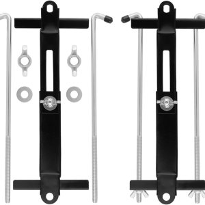 Soporte de retención de batería, paquete de 2 soportes ajustables para batería de automóvil, barra transversal universal de batería con perno en J, Soporte de retención de batería, paquete de 2 soportes ajustables para batería de automóvil, barra transversal universal de batería con perno en J,