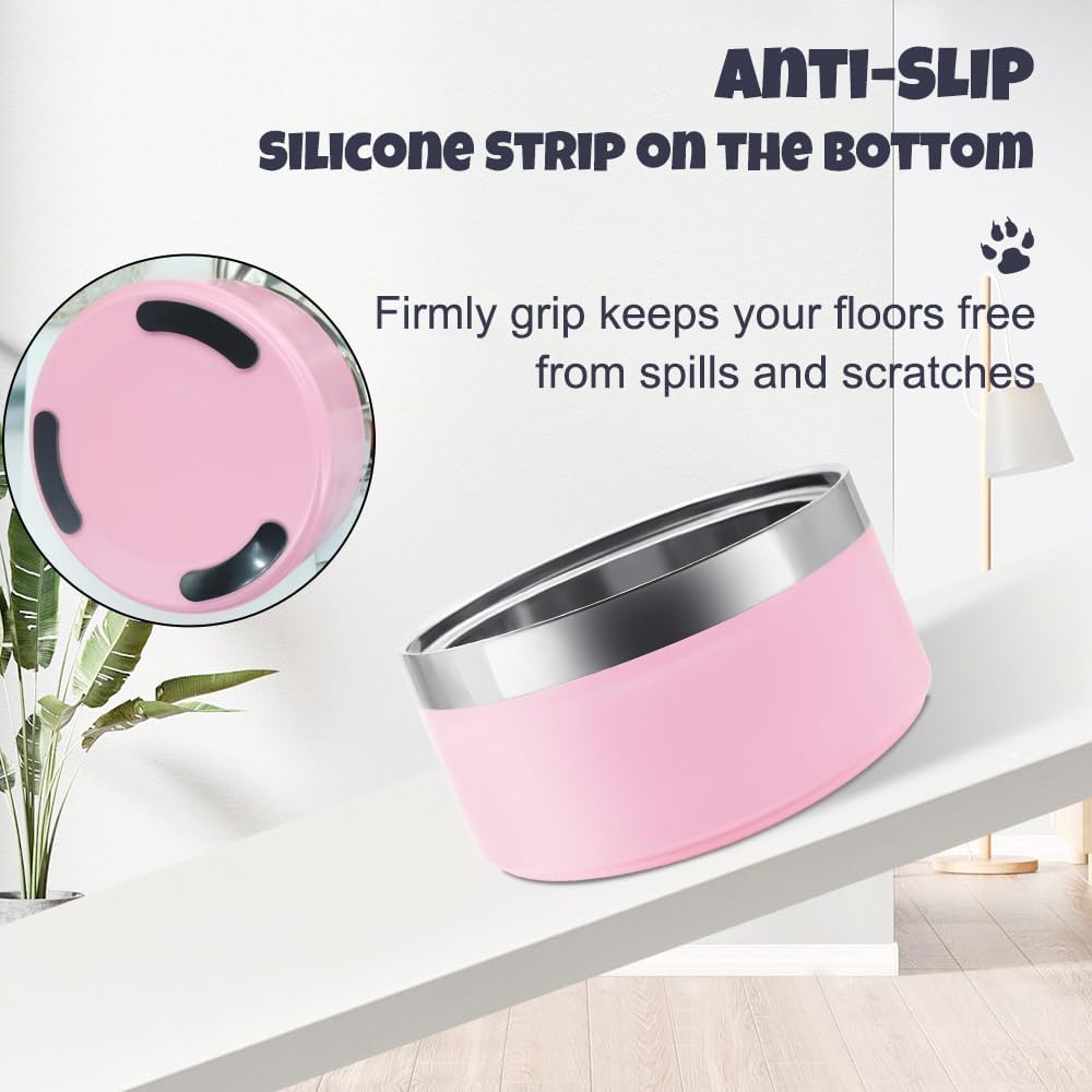 Cuenco personalizado de acero inoxidable para perro y gato con nombre, cuenco para mascotas grabado con láser, antideslizante para agua y alimentos,