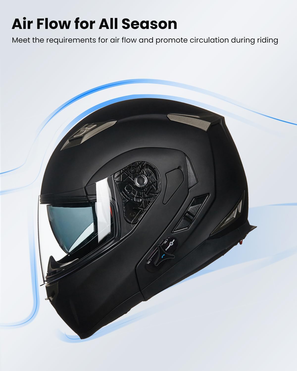 ILM Bluetooth integrado modular Flip up casco de motocicleta de cara completa escudo solar MP3 intercomunicador modelo 953953 PRO