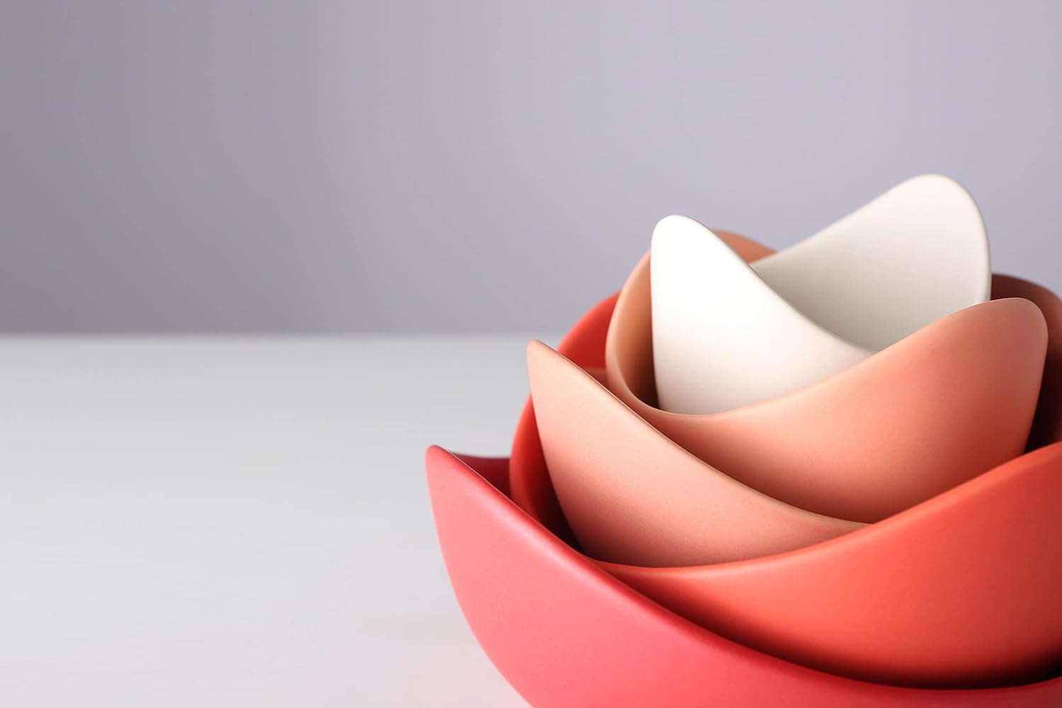 Lotus – Juego de 5 cuencos de cerámica decorativos para decoración del hogar, ensaladeras, cuencos de frutas, juegos de cuencos como regalo, cuencos