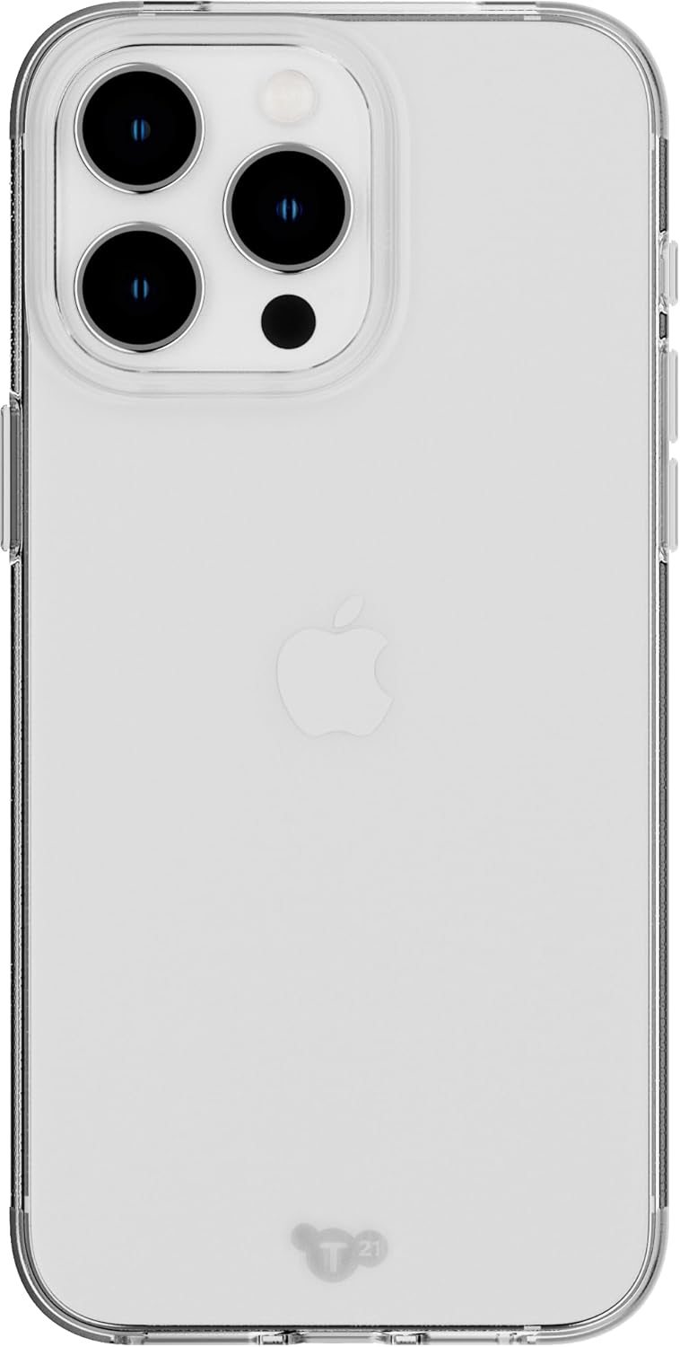 Tech21 EvoLite – Funda para iPhone 15 Pro Max, funda de protección contra impactos, transparente
