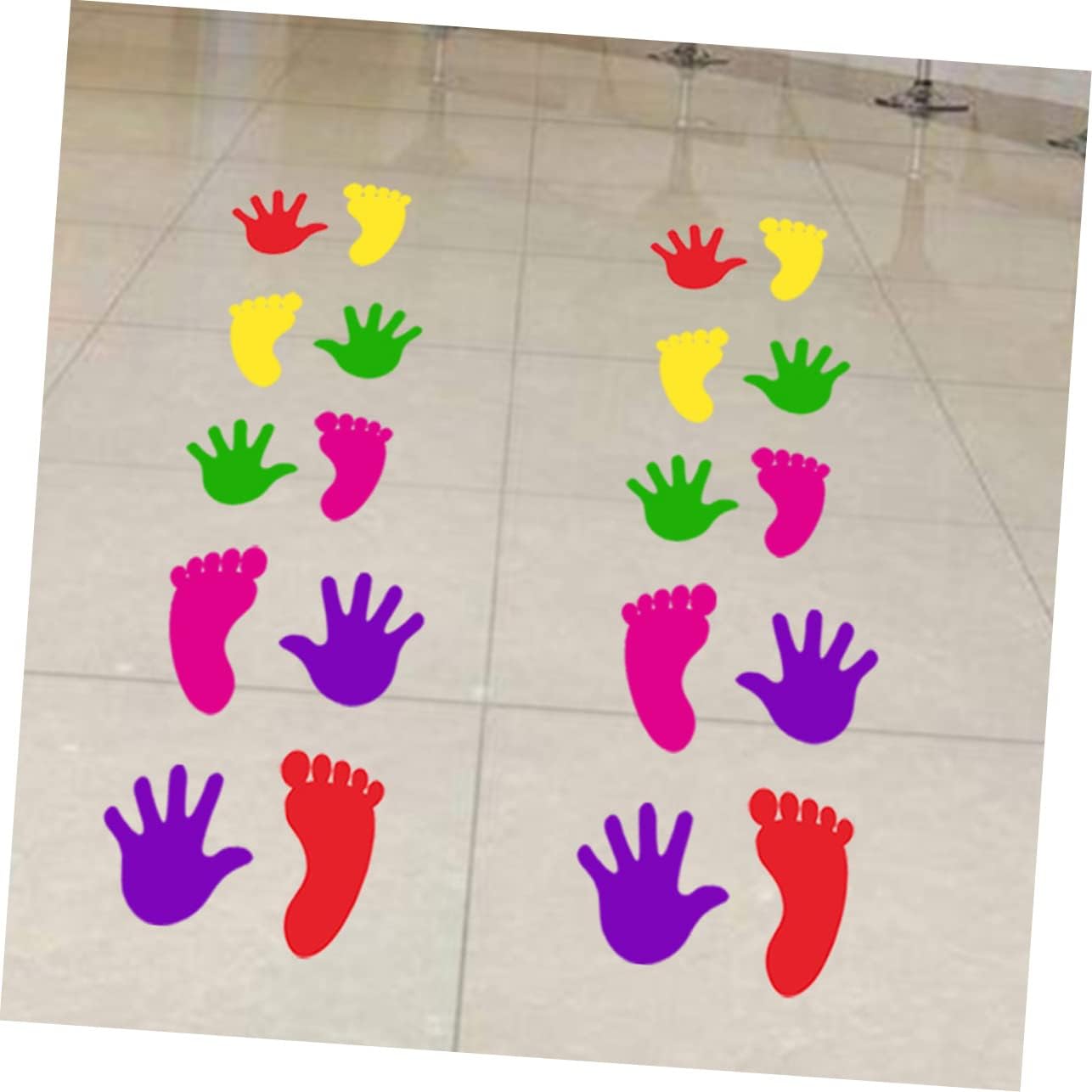 Totority 30 pares de calcomanías de pared para bebé, calcomanías de dibujos animados para niños, calcomanías de huellas para piso, calcomanías para