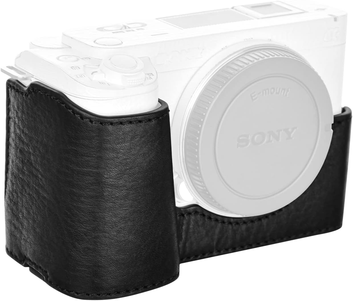MUZIRI KINOKOO Sony ZV-E1 – Funda de piel auténtica para cámara Sony ZV-E1ZVE1, funda protectora con apertura inferior, color negro