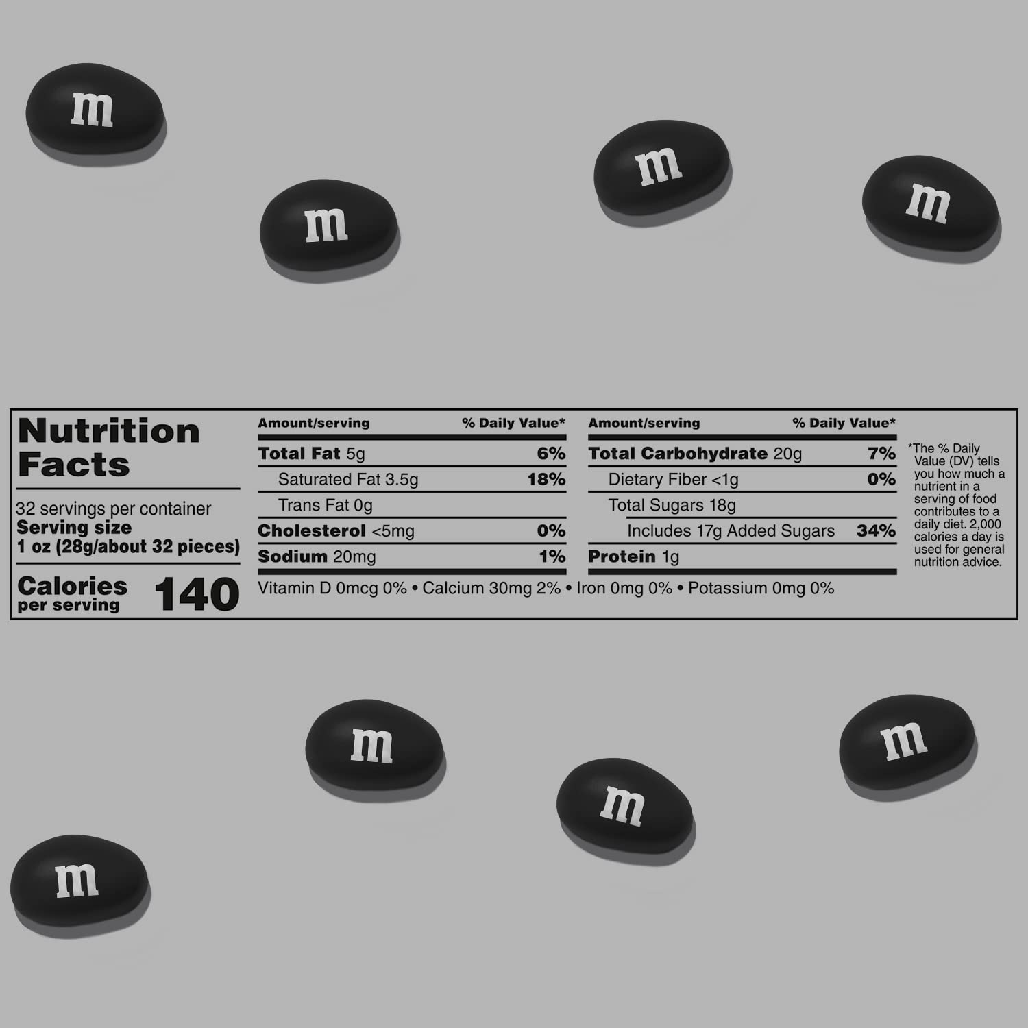 M&M’S Caramelos de chocolate negro de maní  2 libras de caramelos a granel en paquete resellable para Pascua, bufé de dulces, fiestas de cumpleaños,
