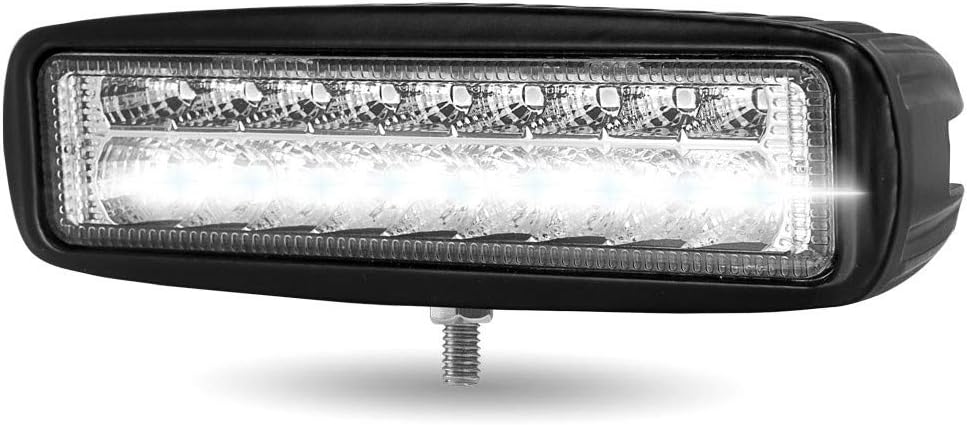Trux Accesorios TLED-W4 Universal 6″ Rectangular LED Lámpara de TrabajoLuz con Estroboscópico Ámbar