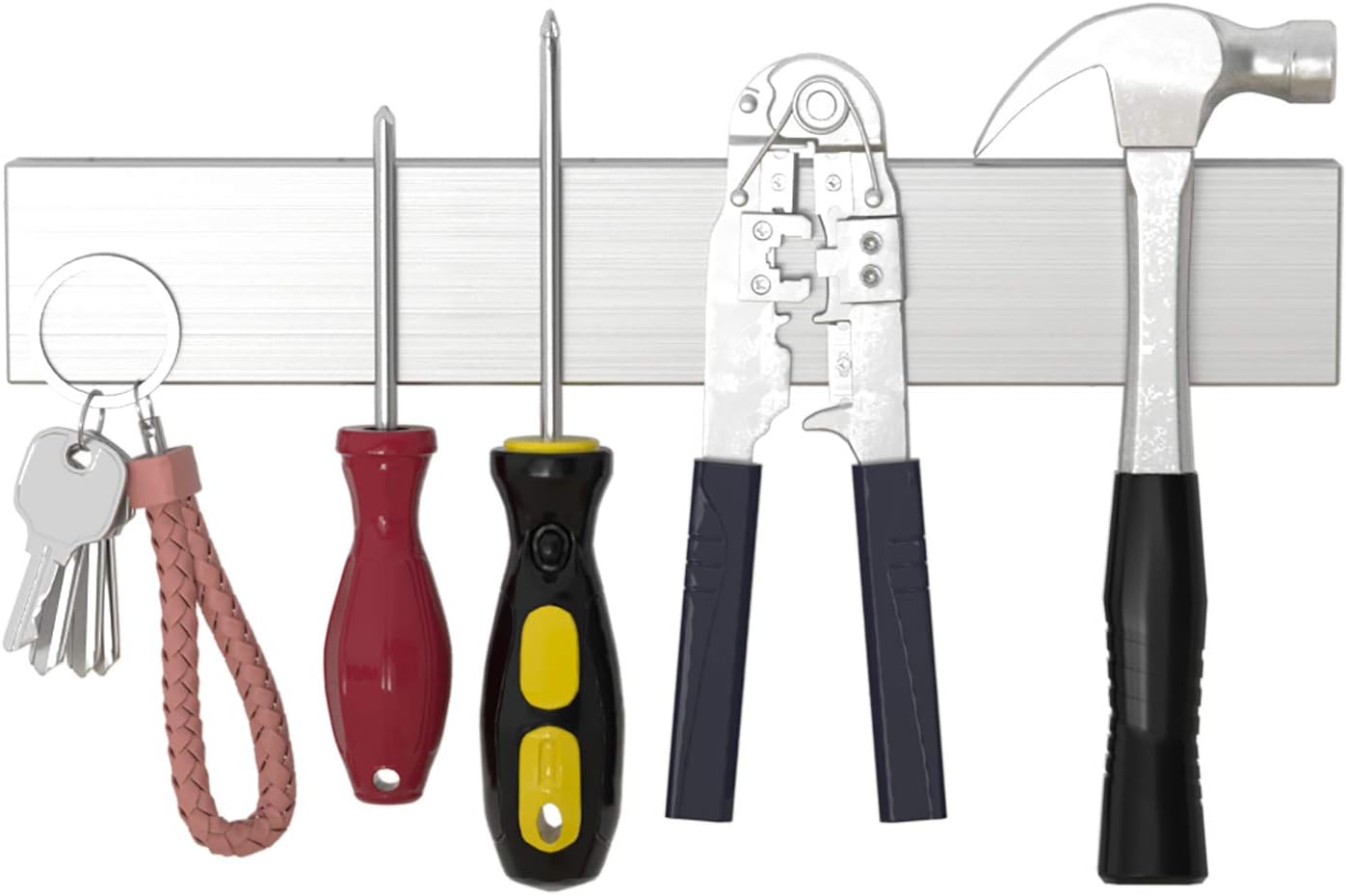 Tira magnética para cuchillos, adhesivo de acero inoxidable de 12 pulgadas para pared, bloque magnético de cuchillos, barra magnética para cuchillos