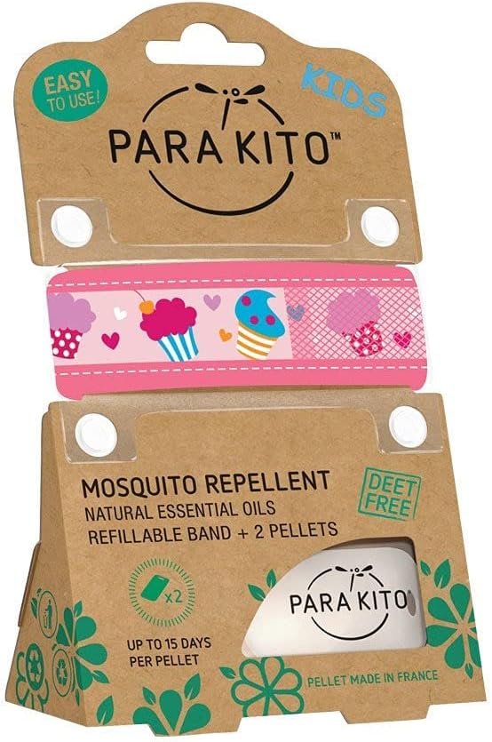 PARA’KITO – Pulsera repelente de insectos y bichos para niños, impermeable, repelente de plagas al aire libre con aceites esenciales naturales,