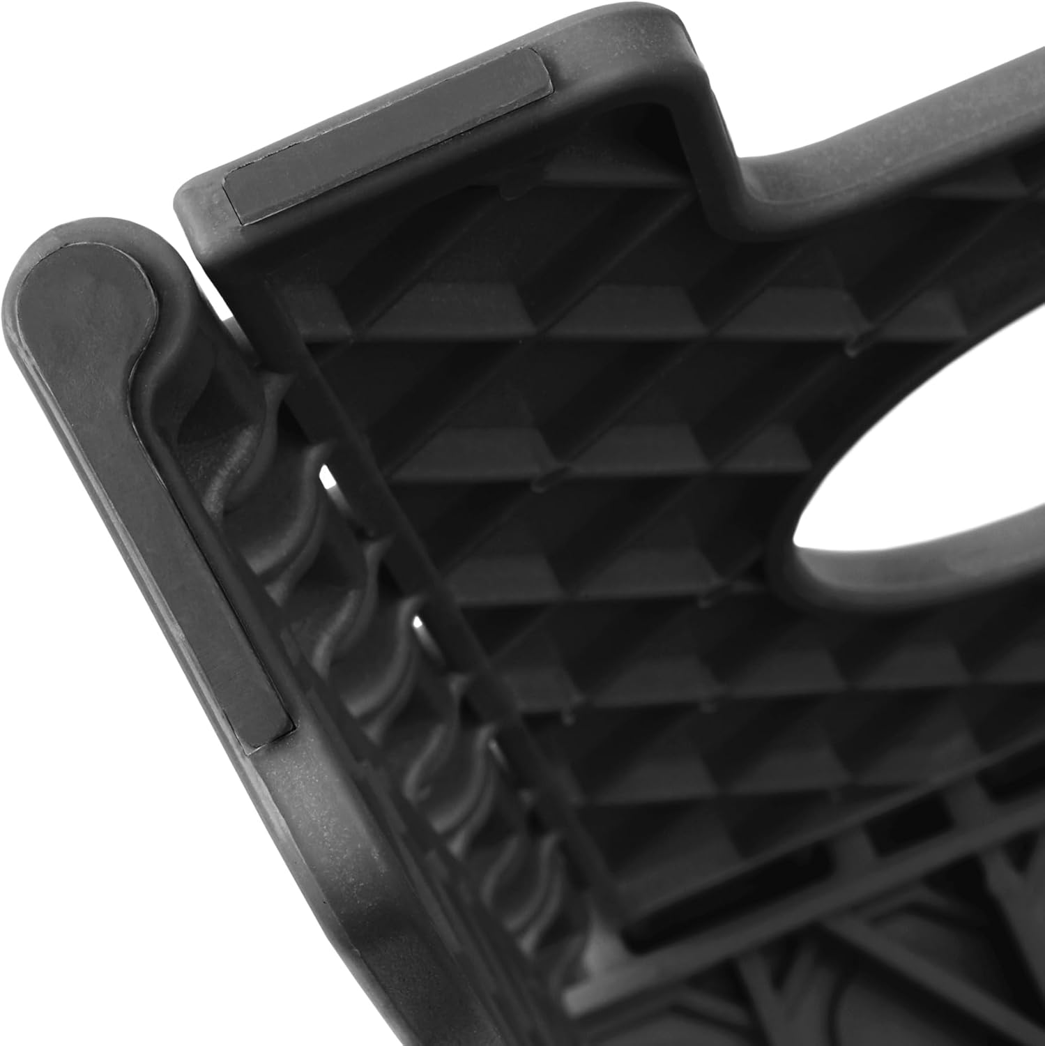 Casafield Taburete plegable de 16 pulgadas con asa, negro, portátil, plegable, pequeño taburete de plástico para adultos, uso en la cocina, baño y