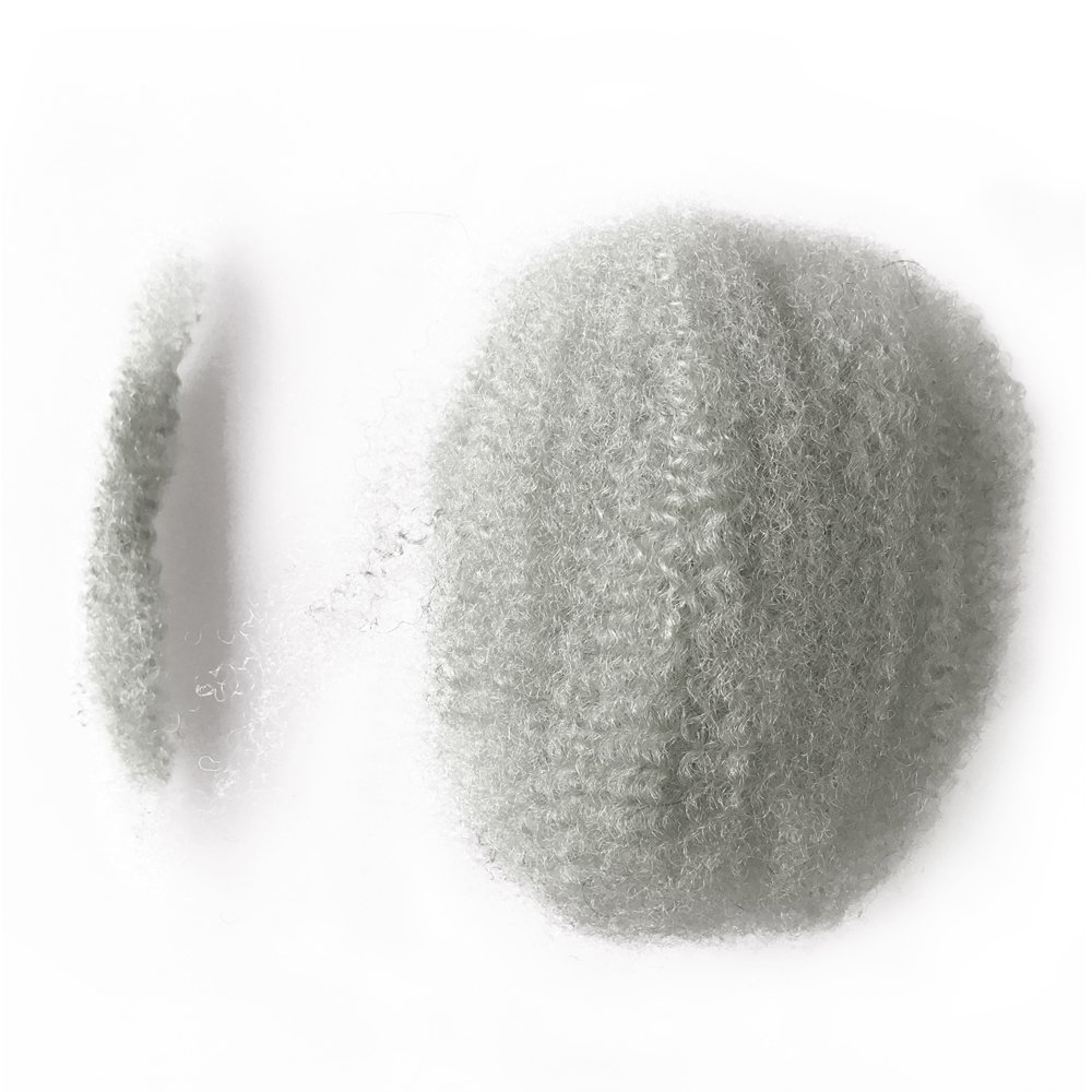 YONNA Apretado afro rizado a granel para rastas, trenzas torcidas de 8 pulgadas en gris-Yaki, 4 unidslote de 4 onzas