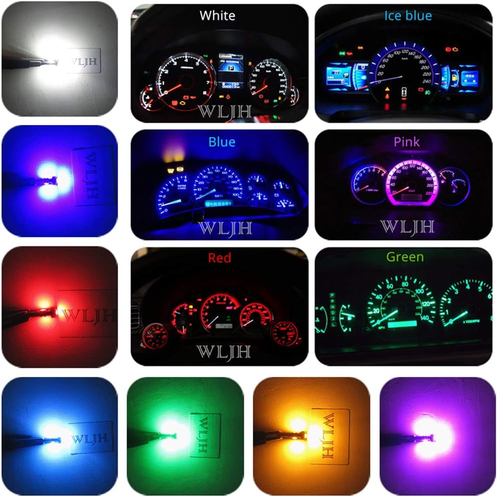 WLJH Kit de bombillas LED para Toyota Tacoma 1995-2004, color verde, para panel de instrumentos, velocímetro, tacómetro, cuentakómetro, odómetro,