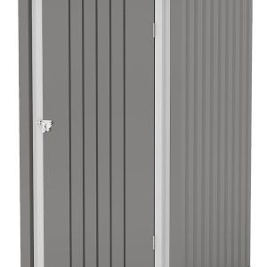 Patiowell Cobertizo de almacenamiento al aire libre de 3 x 3 pies, pequeño cobertizo de almacenamiento de herramientas de jardín con techo inclinado Patiowell Cobertizo de almacenamiento al aire libre de 3 x 3 pies, pequeño cobertizo de almacenamiento de herramientas de jardín con techo inclinado