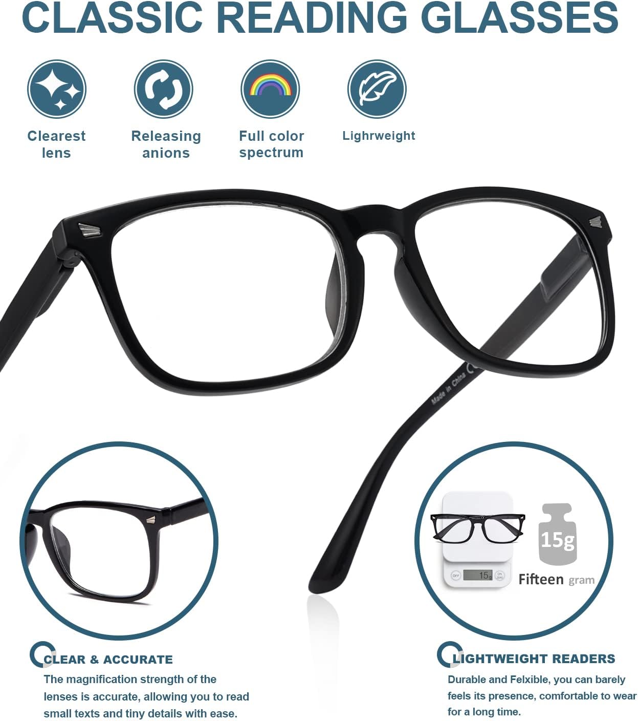 BLUELESS Gafas de lectura para mujer – Lectores de moda para damas (Floral, 2.75)