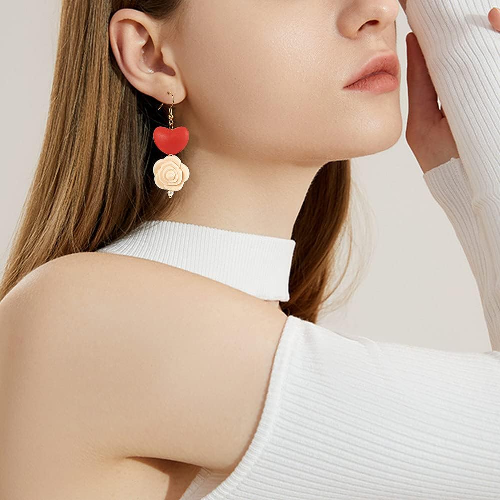 30 cuentas de silicona de corazón, corona, cuentas de goma, flores de silicona, cuentas sueltas de silicona a granel para mujeres, pulseras,