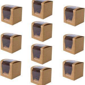 SOLUSTRE 30 unidades de caja de pastel individual para cupcakes, contenedores de regalo, dona, regalos, transparente, portador de tartas, SOLUSTRE 30 unidades de caja de pastel individual para cupcakes, contenedores de regalo, dona, regalos, transparente, portador de tartas,