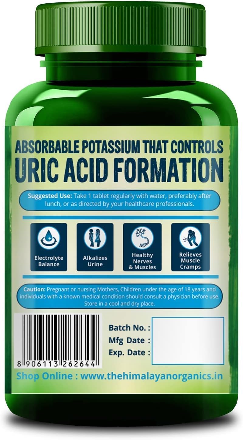 Citrato de potasio 800 mg (120 tabletas vegetales) 100% herbario sin efectos secundarios conocidos – por pharmacylife