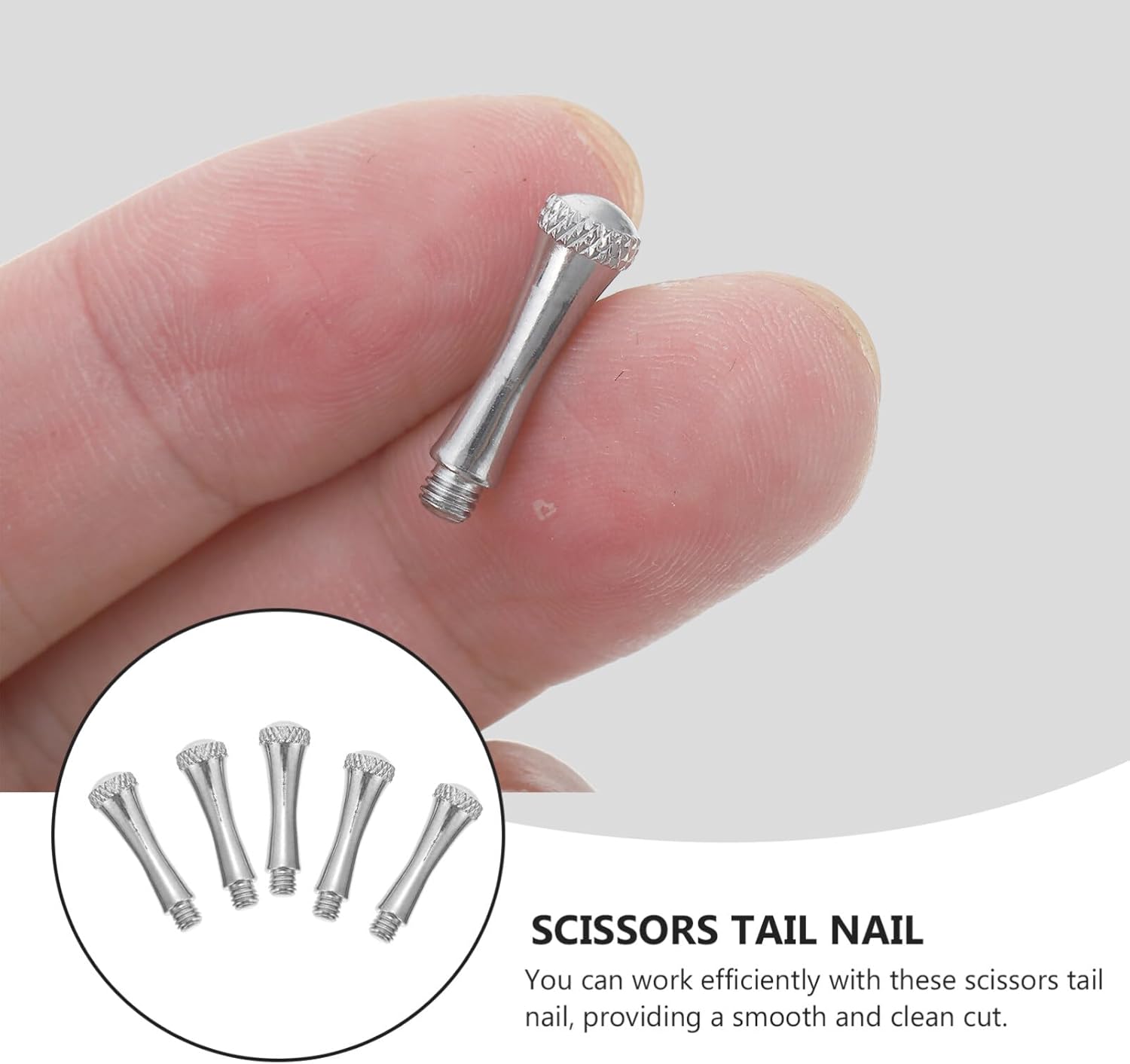 VILLCASE Tijeras para uñas de cola, piezas de tijera, soporte de dedo, repuesto para peluquería, suministros de cosmetología, herramientas de