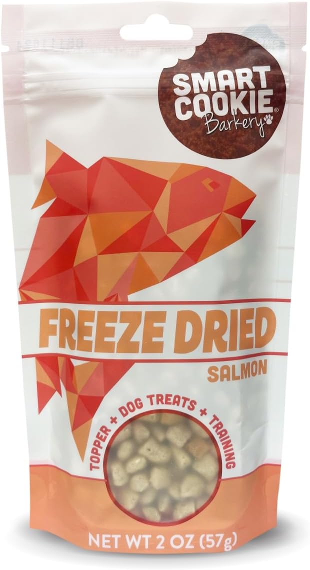 Smart Cookie Bocaditos de salmón liofilizado  Golosinas de salmón liofilizado de un solo ingrediente para perros  Golosinas de entrenamiento de