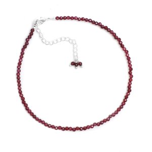 Gempires Mother’s Day Gift Natural Red Garnet Beaded Anklet January Birthstone Jewelry 9 + 2 Inch Silver Plated Anklets For Women, Gift for Her (Red Gempires Mother’s Day Gift Natural Red Garnet Beaded Anklet January Birthstone Jewelry 9 + 2 Inch Silver Plated Anklets For Women, Gift for Her (Red