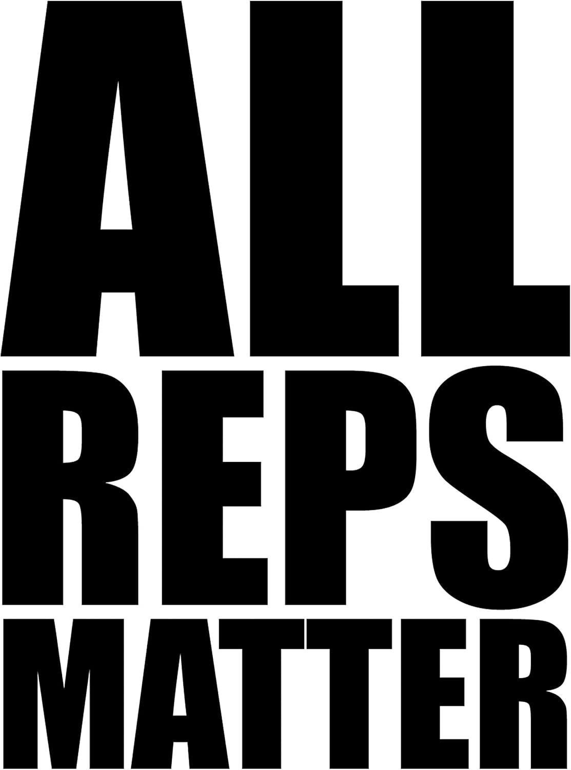 My Vinyl Story All REPS Matter  Calcomanía motivacional grande de pared de gimnasio con cita para el gimnasio en casa, yoga, ejercicio, fitness,
