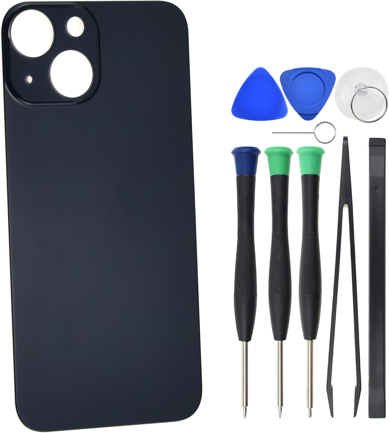 Cristal trasero para iPhone 13 Mini A2628 A2481 A2626 Reemplazo con adhesivo precortado – 5.4″ Negro