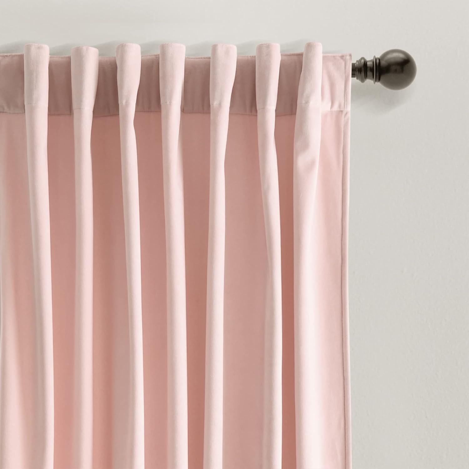 Lush Decor Prima Velvet – Par de paneles de cortinas para ventana con pestaña trasera y bolsillo para cortinero, 84 pulgadas de largo x 54 pulgadas