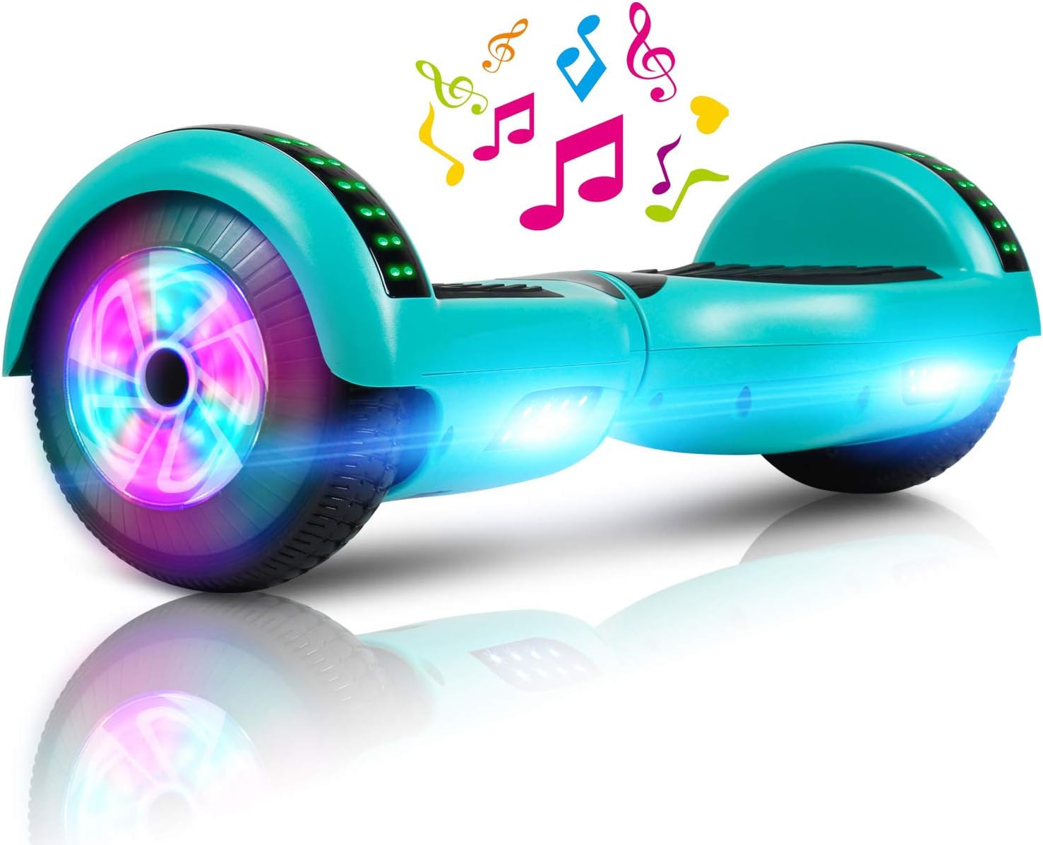 LIEAGLE Hoverboard, 6.5 “auto equilibrio Scooter Hover Board con ruedas Bluetooth luces LED para niños adultos