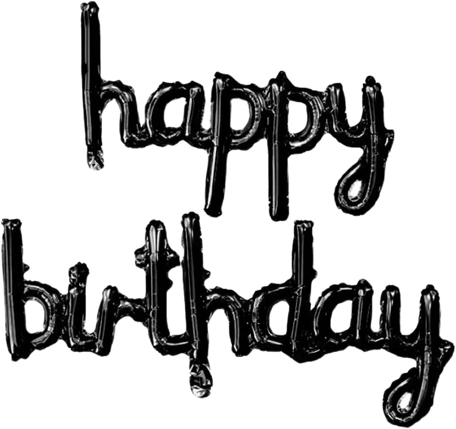 Cartel de globo negro de feliz cumpleaños, cartel de aluminio de 16 pulgadas con letras de cumpleaños para niñas, niños, adultos, suministros de