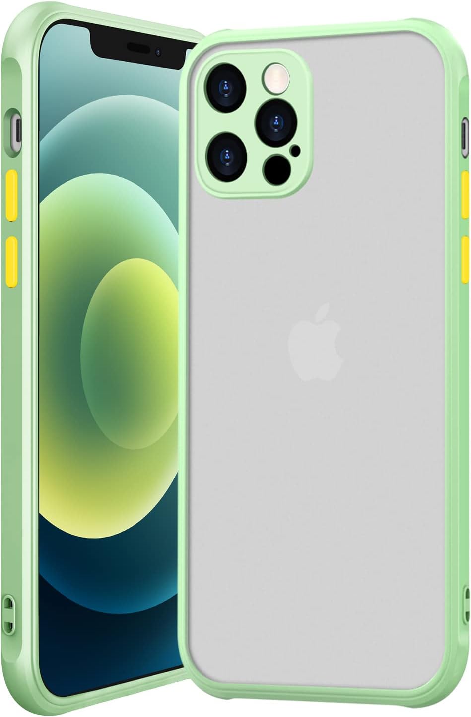 ZEZHOU Funda para iPhone 13 Pro con protector de lente de cámara de 6.1 pulgadas, cubierta de cuerpo completo a prueba de golpes, borde plano suave,