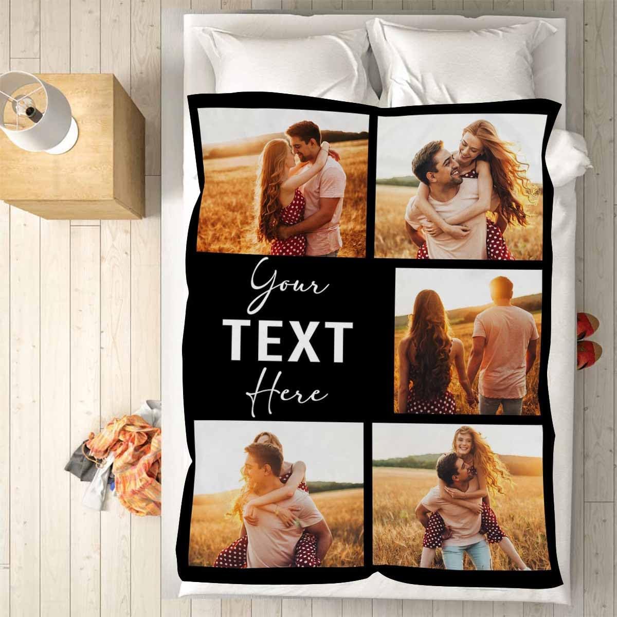 Artsadd Mantas personalizadas para mejores amigas con texto y fotos, con imagen BBF como regalo de cumpleaños para hermana, recuerdo significativo,