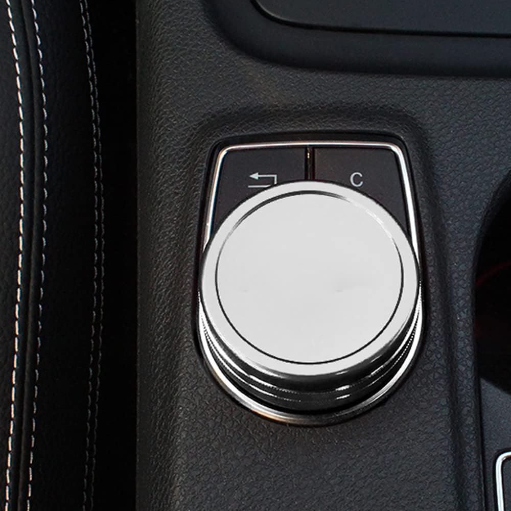 Consola central de control multimedia botón de la cubierta de la cubierta engomada Interor accesorios para Mercedes Benz A B E GLC GLA GLK GLE ML GL