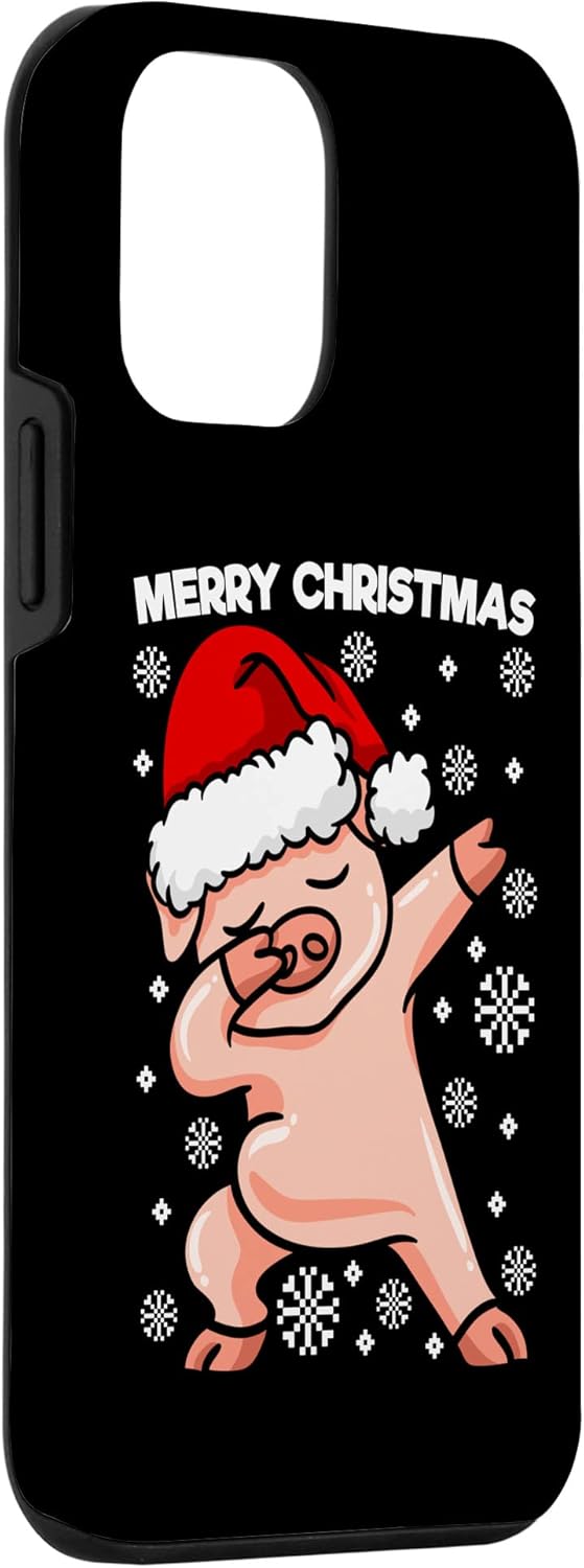 iPhone 12 mini Dabbing Santa Pig With Santa Hat Dab Dance Merry Christmas Case