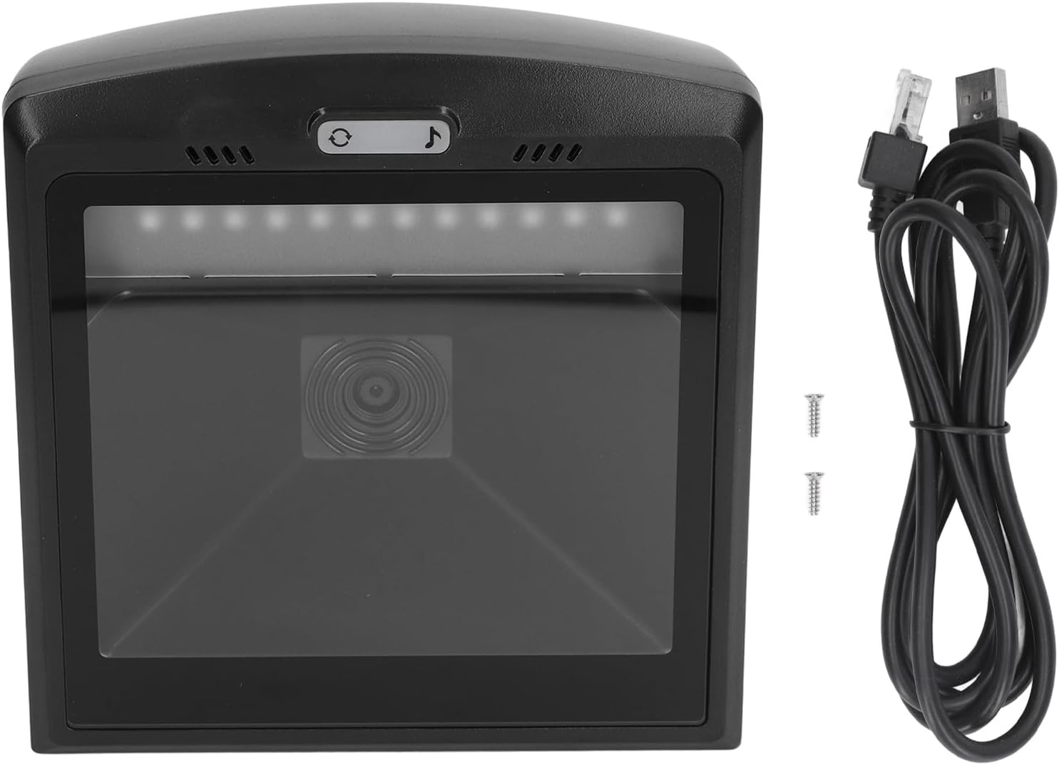 Escáner de código de barras de manos QR 2D, escáner automático de código de barras QR 2D de pantalla grande, lector UPC de escaneo omnidireccional