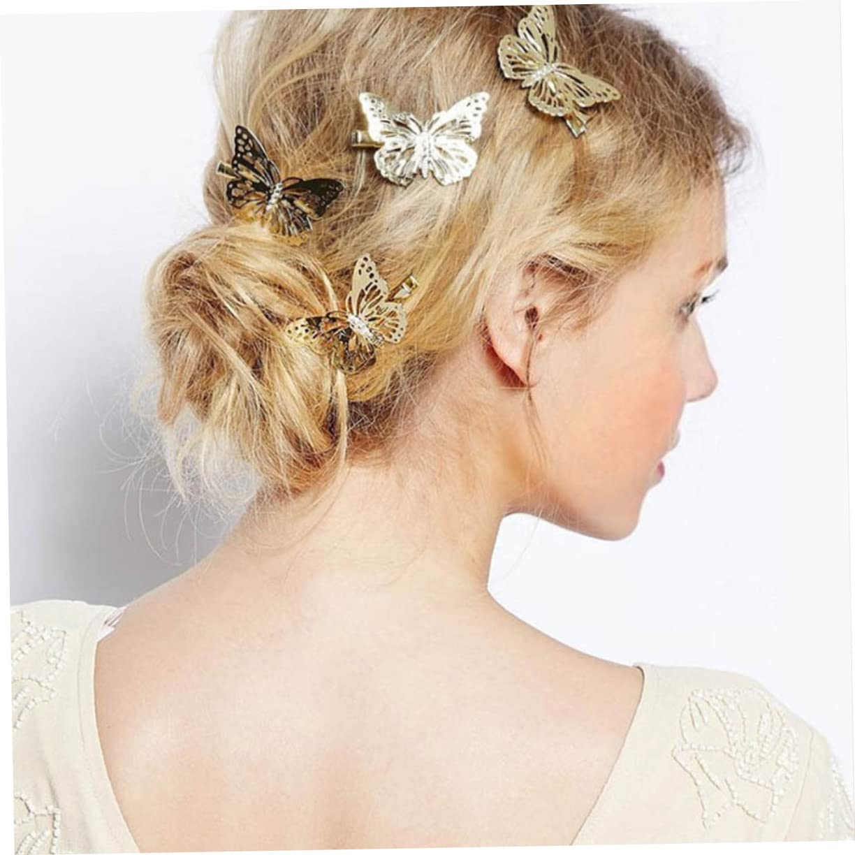 10 pasadores de pelo para mujer, pinzas de pelo fino, antideslizantes, delicadas, pinzas metálicas para el cabello, pinzas para el cabello para