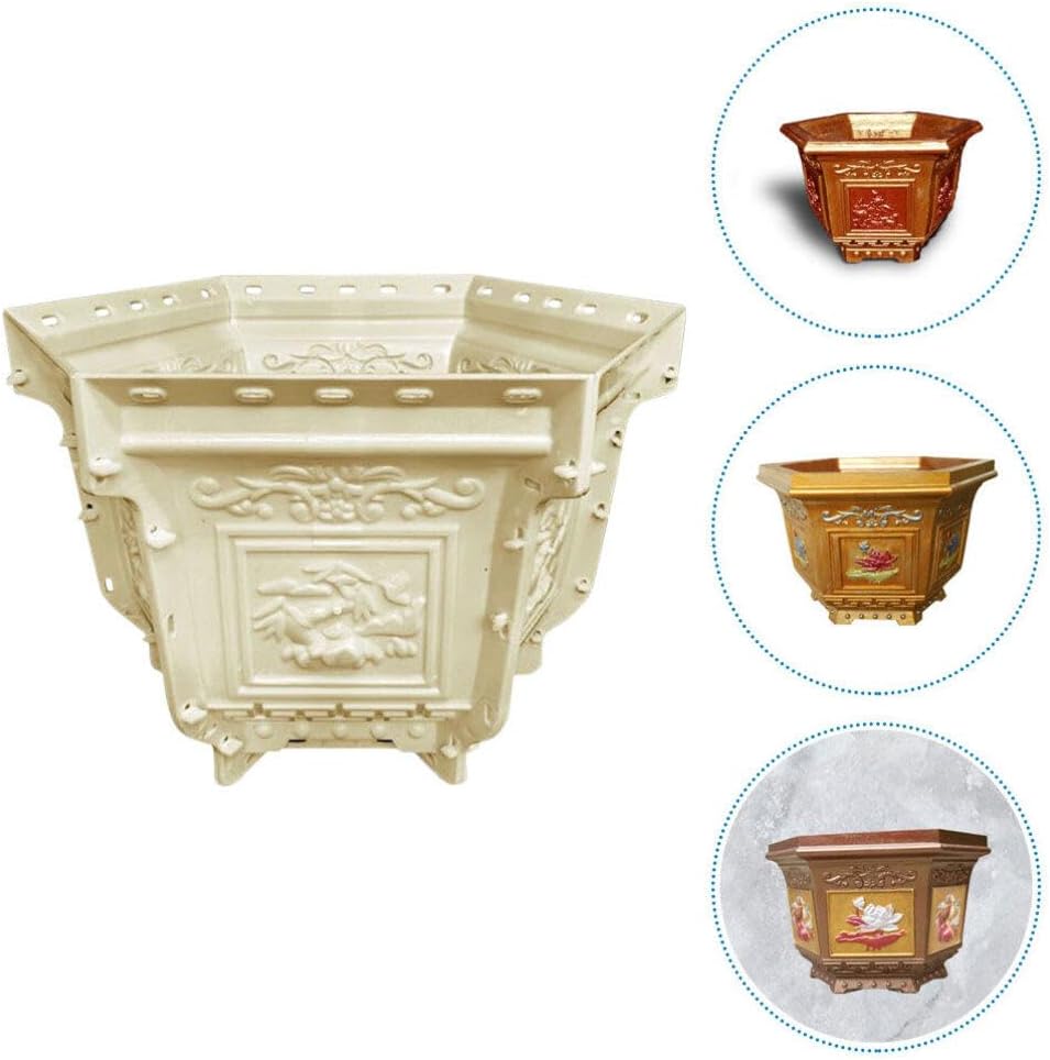 Decoración ligera para el hogar, maceta de flores, molde de cemento, arcilla de hormigón, molde de maceta para suculentas, molde hexagonal epoxi,