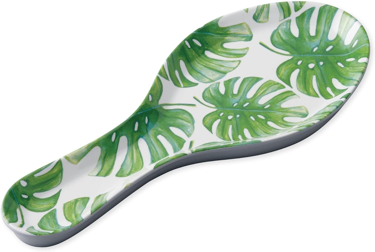 UP ware – Soporte para cuchara de melamina de 9.625 pulgadas, soporte para utensilios de cocina, mesa de comedor (monstera)
